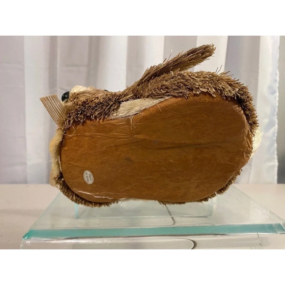 Natural Sisal Straw Bunny Rabbit Planter Easter Spring Decor Woven Fiber Pot